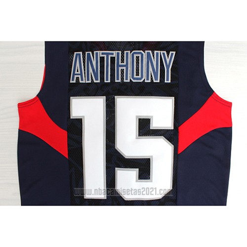 Camiseta USA 2008 Anthony #15 Azul